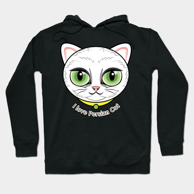 I Love Cat Cat Hoodie by zoneo